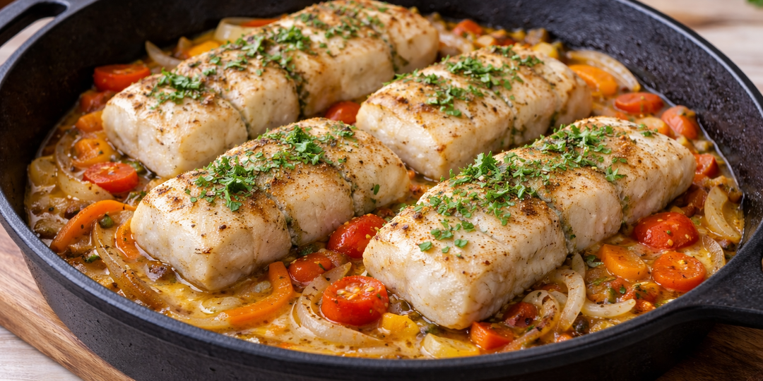 Сочная ароматная рыба на овощной подушке : 2 простых способа