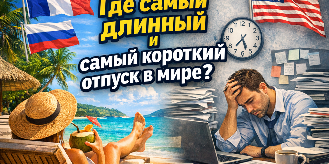 Где в мире больше всего отпуска — а где почти не отдыхают