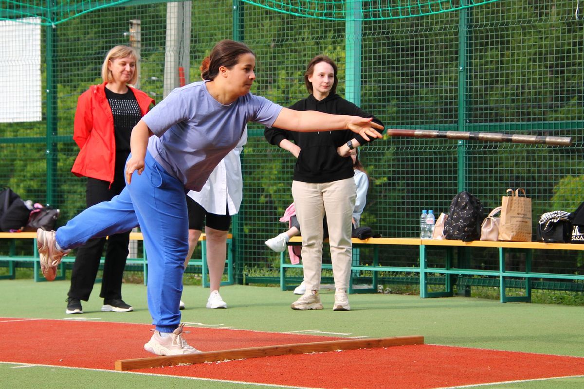 На городошной площадке в Экопарке