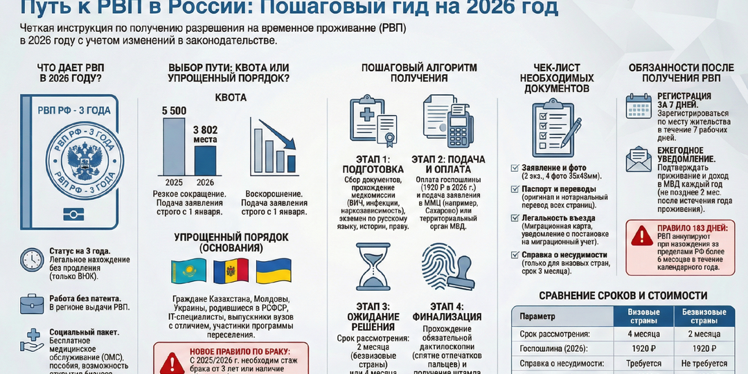 Как получить разрешение на временное проживание в России в 2026 году