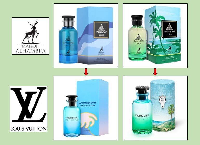 Jean Lowe Azure (интерпретация Afternoon Swim Louis Vuitton)                                                             Jean Lowe Vibe (интерпретация Pacific Chill Louis Vuitton)     