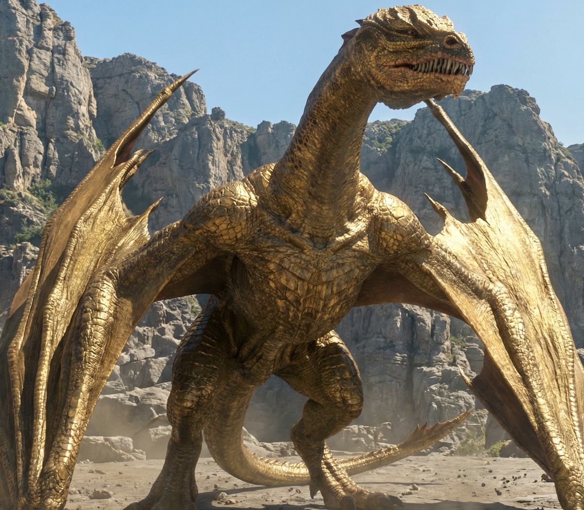 Золотой дракон Виллентретенмерт из сериала "Ведьмак"