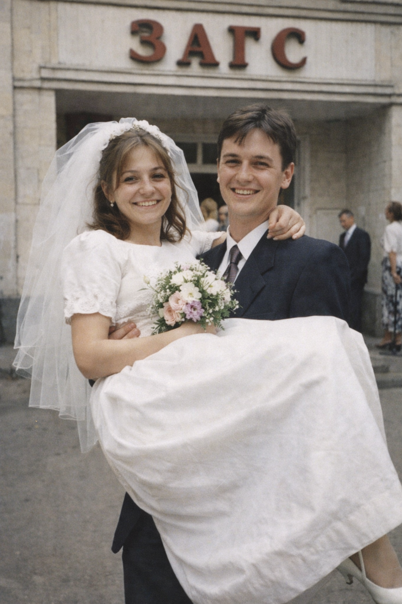 СССР, Свадьба, 1996г. Фото из личного архива. 