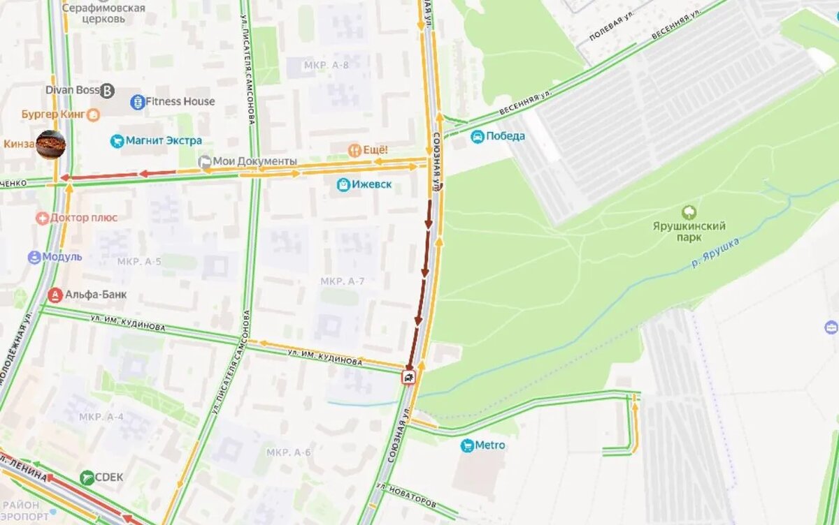    Интервалы автобусов увеличили в Ижевске из-за ДТП на Союзной