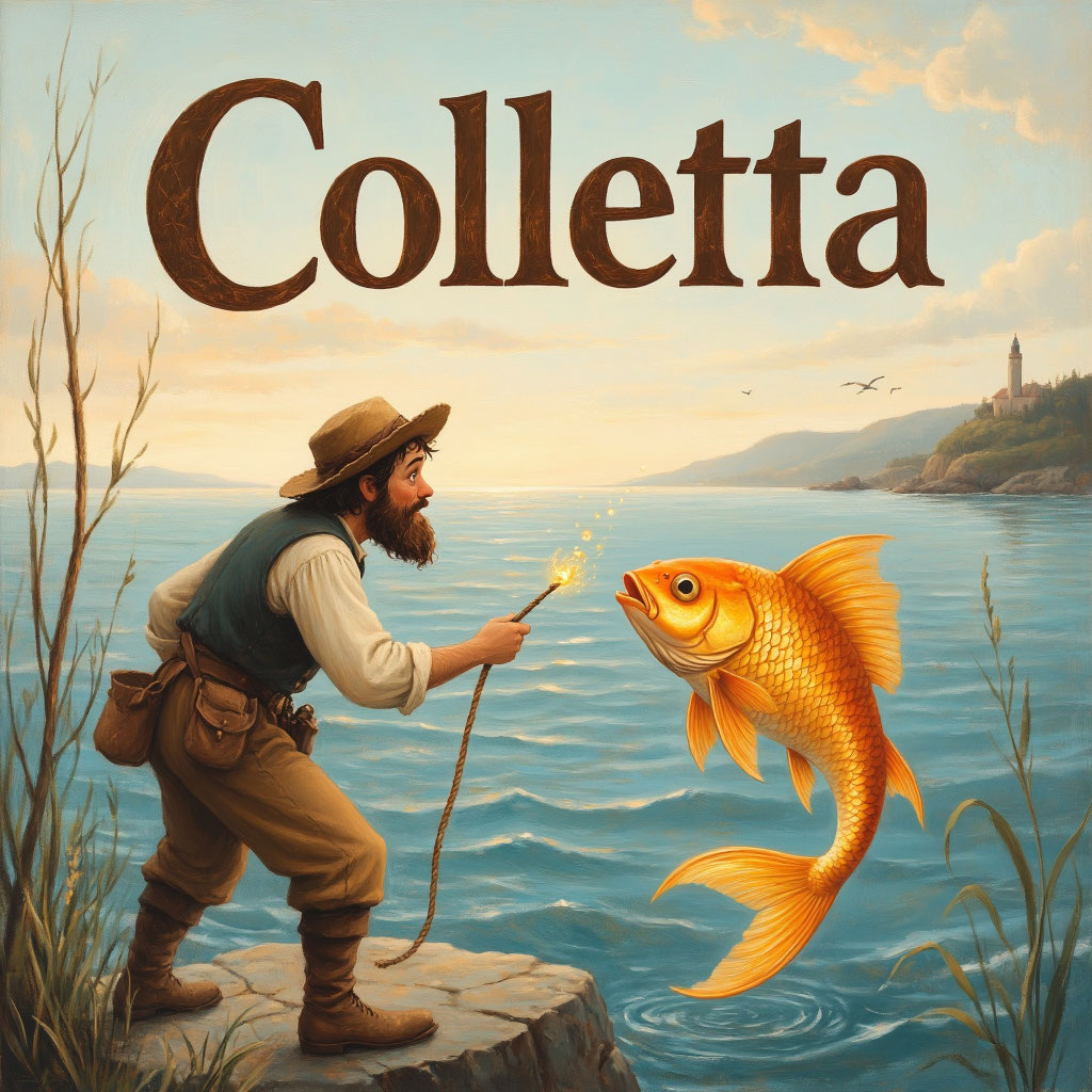 **Аннотация к сказке «Сказка о рыбаке и волшебной рыбке» (автор — Коллетта)**Перед вами — современная интерпретация классической сказки о рыбаке и золотой рыбке. В центре сюжета — добрый рыбак Иван и его верный помощник, собачка Пуфик. Однажды Иван ловит волшебную рыбку, которая готова исполнить любое его желание. Но вместо того, чтобы просить богатства для себя, герой думает о благополучии всего посёлка.Сказка учит детей важным жизненным ценностям:* доброте и сопереживанию;* умению думать о других;* пониманию, что настоящее счастье — в возможности делать мир лучше.Лёгкий язык, яркие образы и добрый финал делают сказку идеальной для чтения детям младшего и среднего школьного возраста. Это история о том, как одно искреннее желание может изменить целый мир — и начать перемены стоит с собственного сердца.