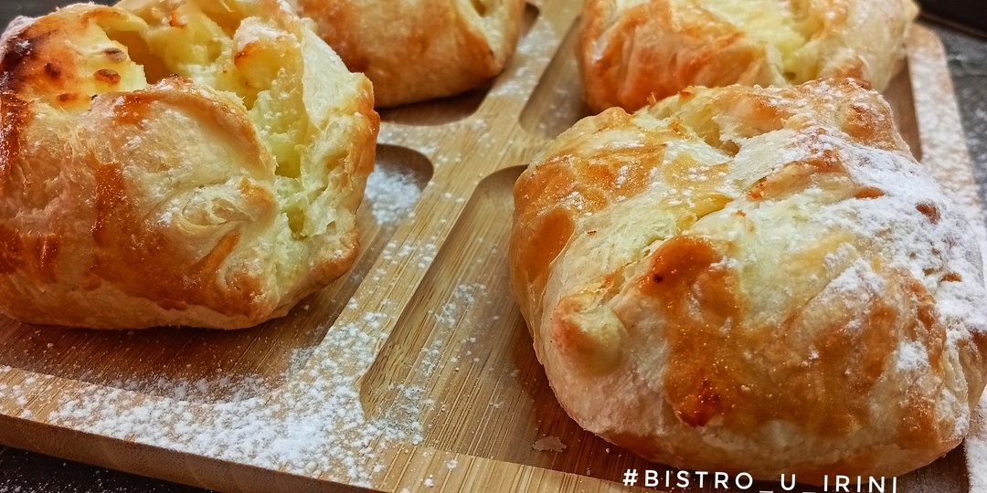 Ленивые ватрушки на слоеном тесте