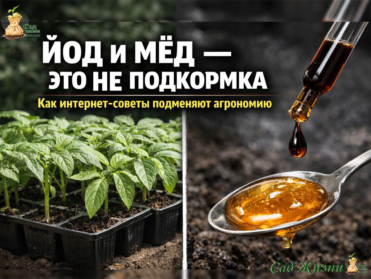 Йод и мёд для рассады: как интернет-подкормки подменяют агрономию и могут вредить растениям