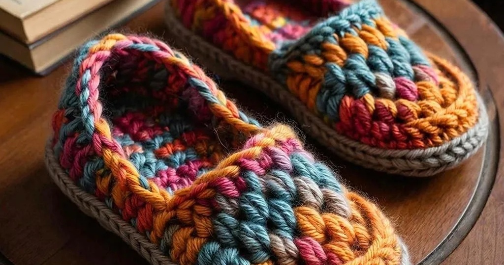 Удобные и практичные тапочки крючком