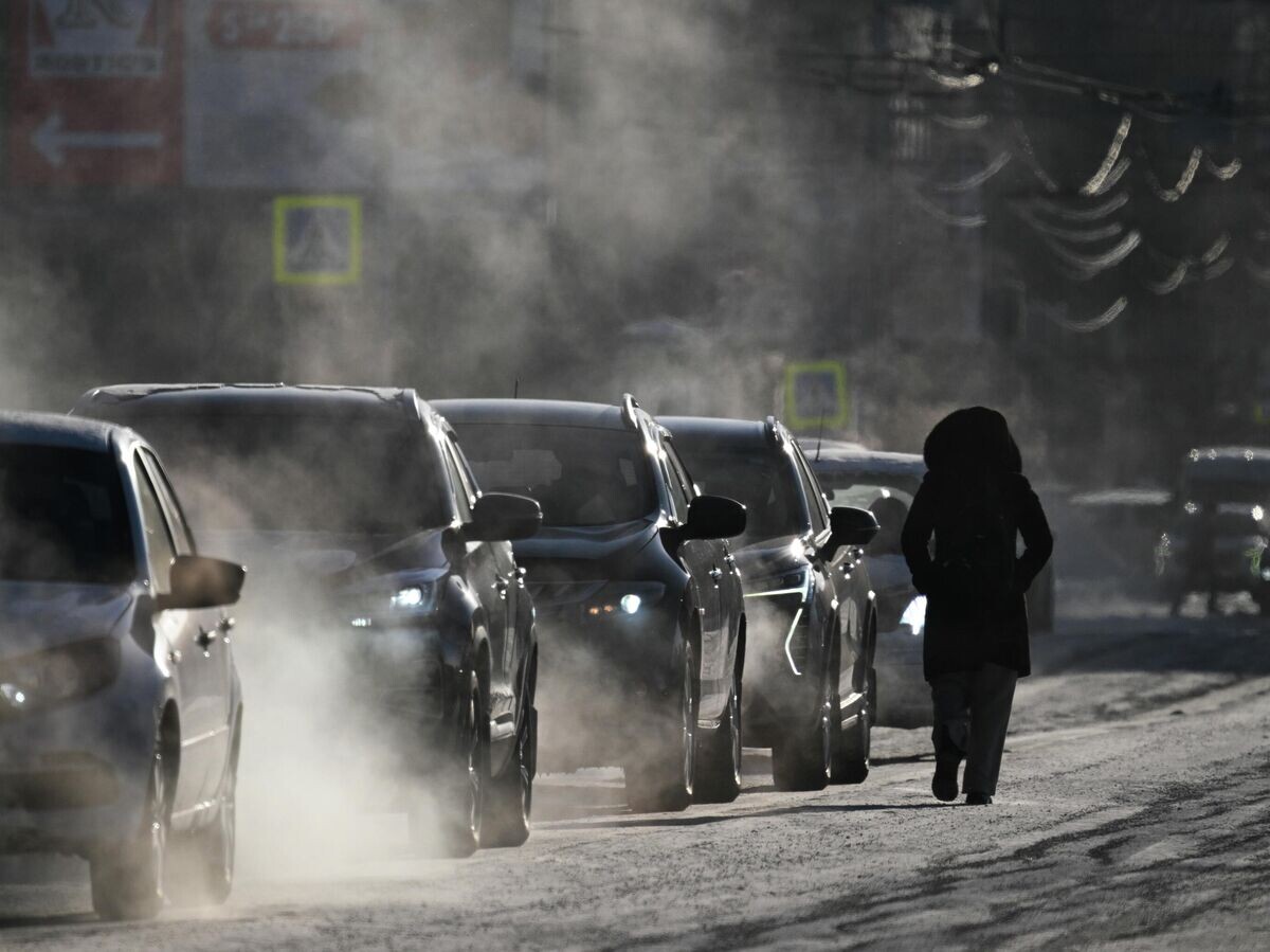   Автомобили во время мороза на улице в Новосибирске | © РИА Новости / Александр Кряжев