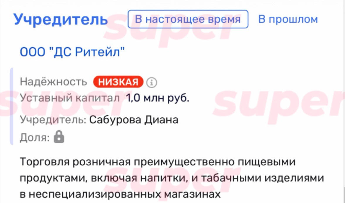    Скриншот с сайта сервиса Rusprofile