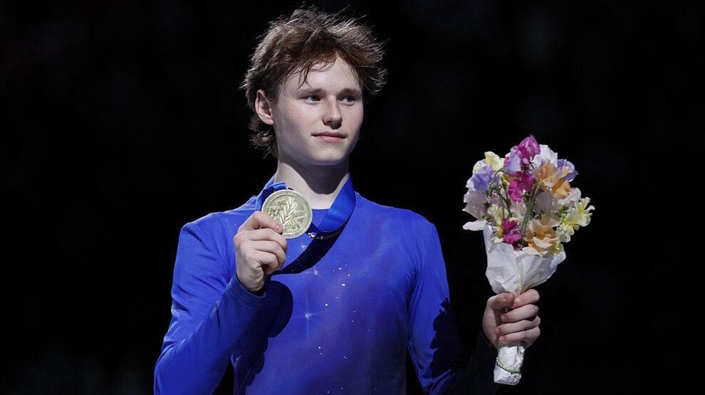    Илья Малинин выиграл только бронзу на ЧМ-2023 в Сайтаме. Фото: REUTERS
