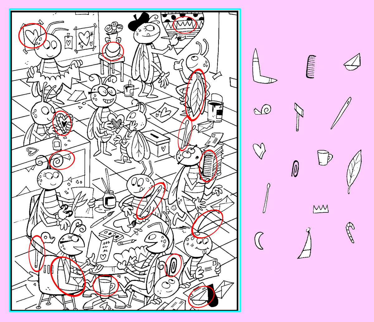 Картинка-ответ (15 предметов). Картинка подготовлена автором