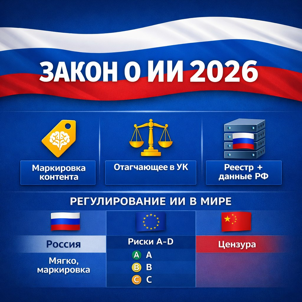 Сравнение регулирования ИИ: Россия мягче ЕС и Китая