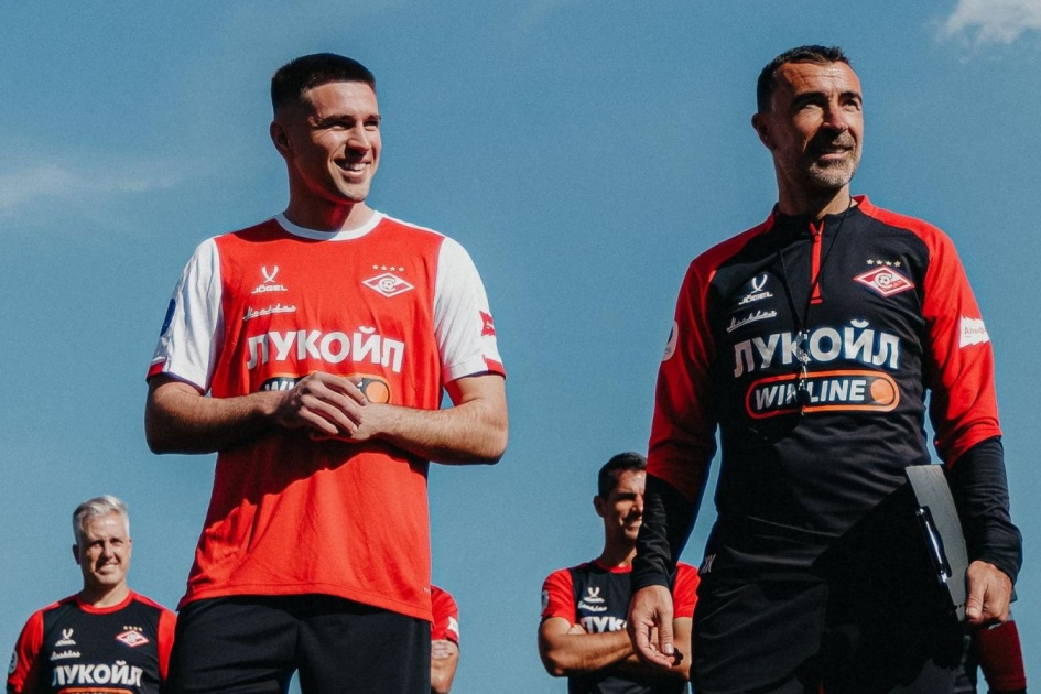 Новички московского "Спартака": полузащитник Саусь и наставник Карседо. Фото из интернета.