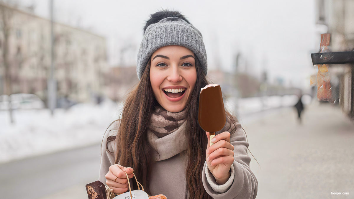 Мооженое зимой