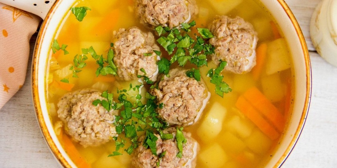 Суп с фрикадельками из говядины: пошаговый рецепт