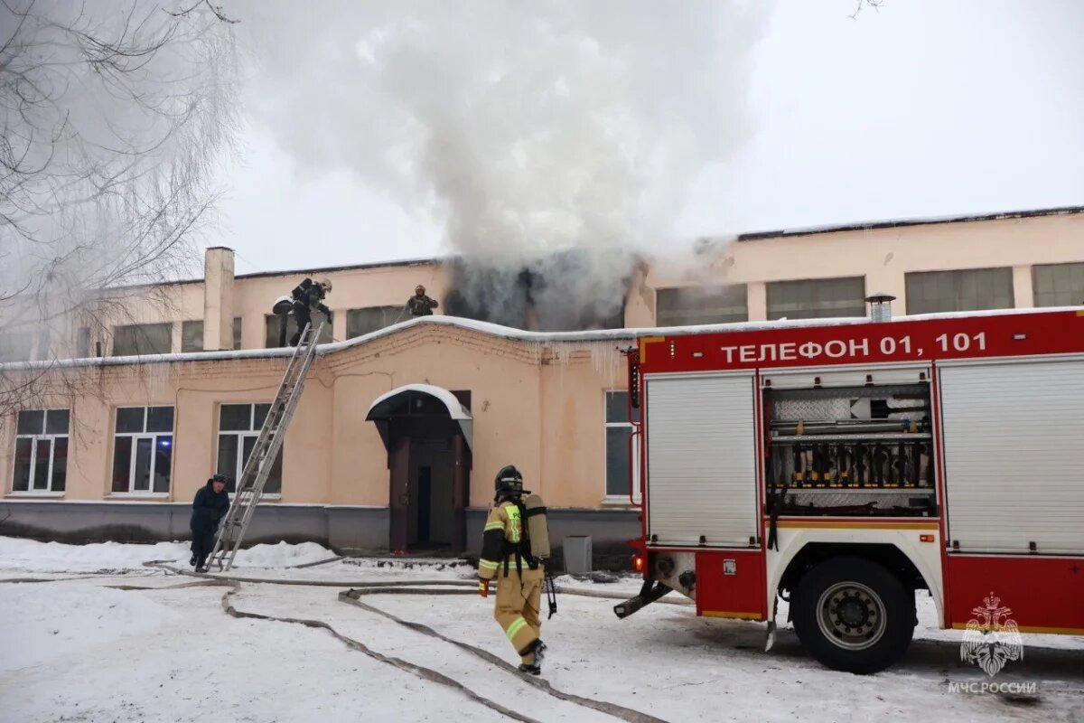    Лаборатория горела в агроколледже в Пскове