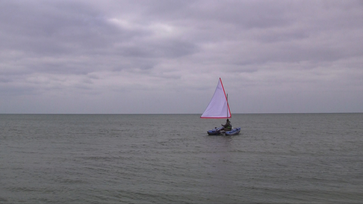 Кадр с той самой съемки на Азовском море