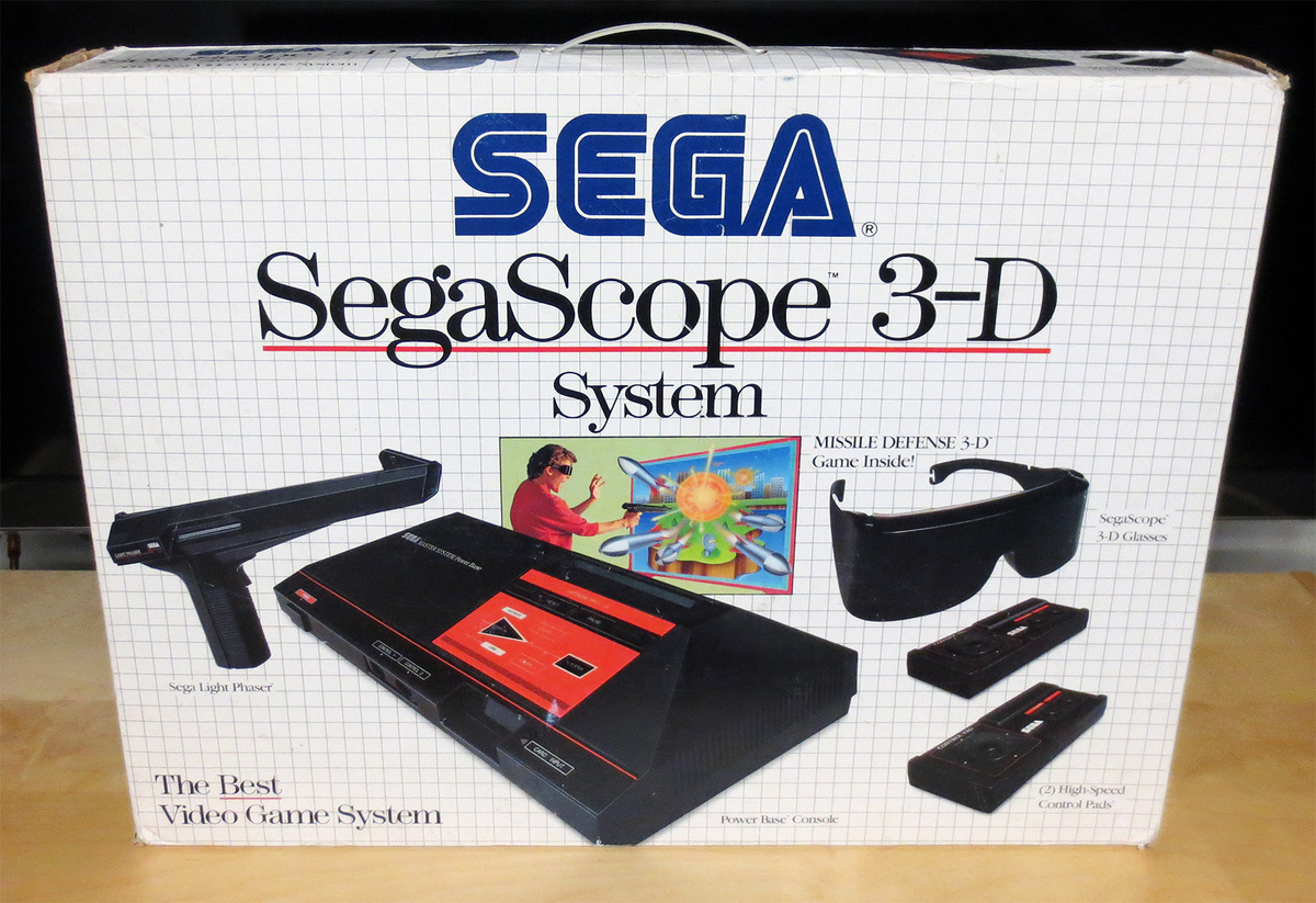 Инновации Sega Master System: 3D-очки, световой пистолет и мощная консоль в одном комплекте. Несмотря на технологические преимущества, система не смогла догнать NES по популярности