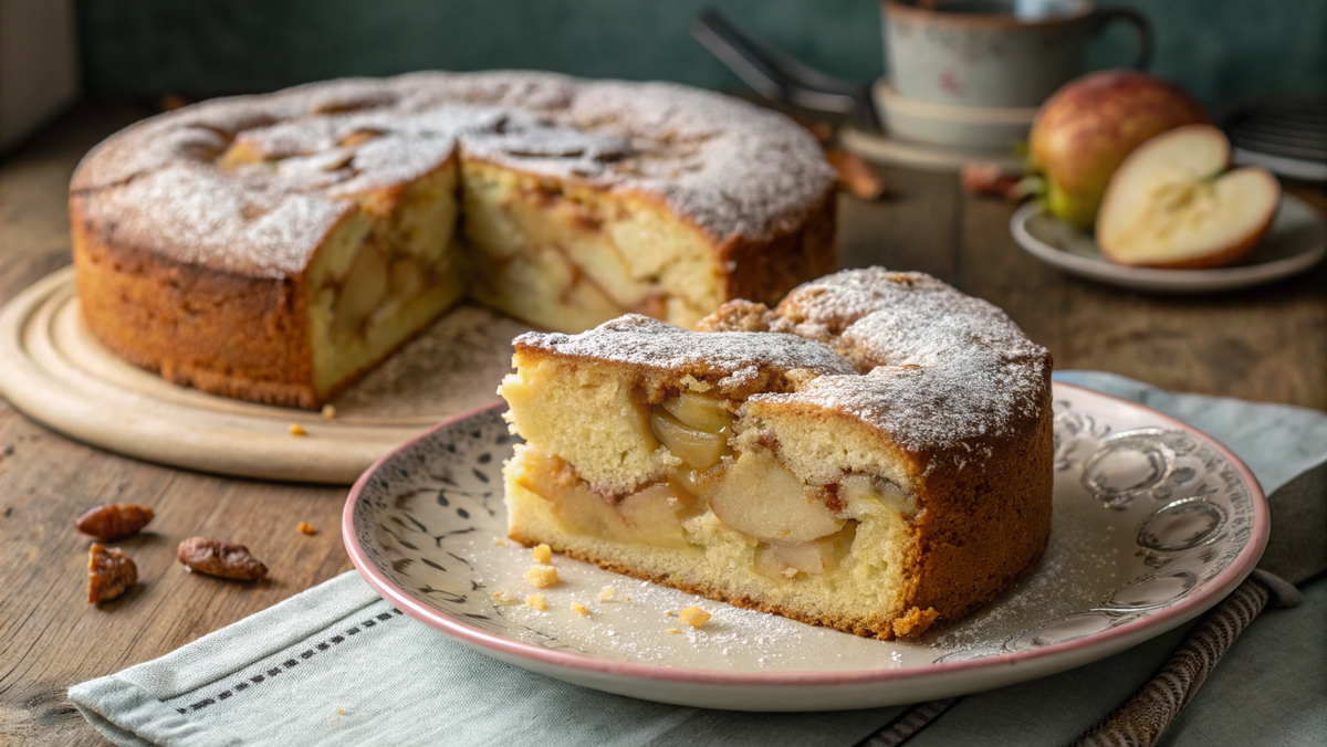 Шарлотка с яблоками