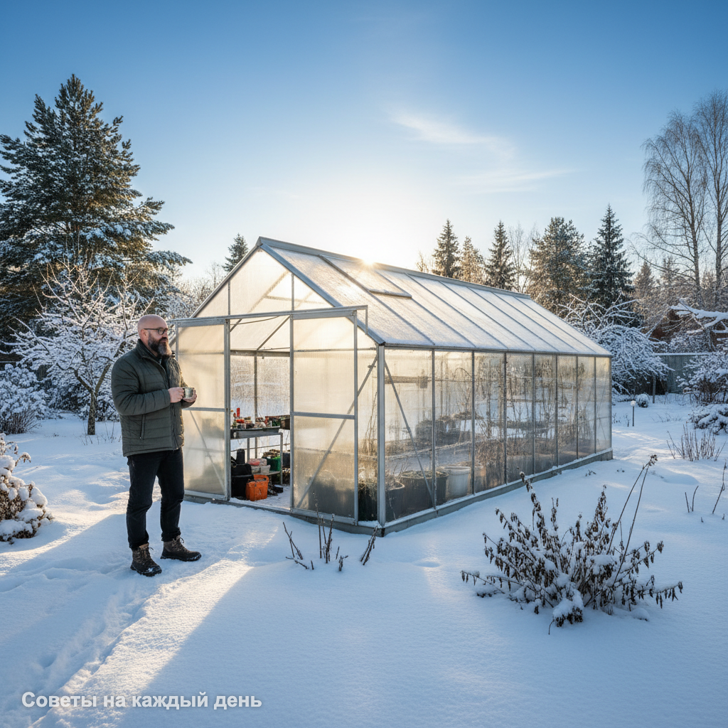 Февральское солнце в теплице - это не только тепло, но и причина критического иссушения почвы.