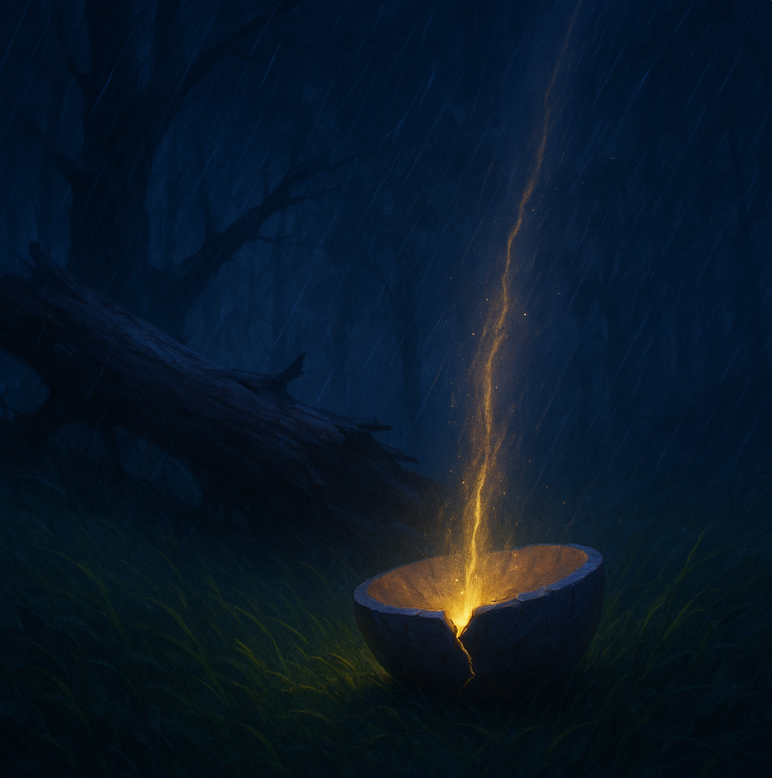 Партизаны духа и свет через трещины.
Не бойся быть «маленьким».
Большое дерево первым падает в бурю, а трава выживает.
Начинайте как партизаны духа: тихо, локально, без лишнего шума.
Люди с ПТСР часто думают, что их «сломали».
Но именно через эти трещины в нас может зайти такой свет, который никогда не увидит «целый» и благополучный человек в своём приглушённом АСМР-загоне.
Трещина — это не конец конструкции, а место для прорастания.
Твоя задача — не заделать её бетоном, а превратить в окно для Творца.