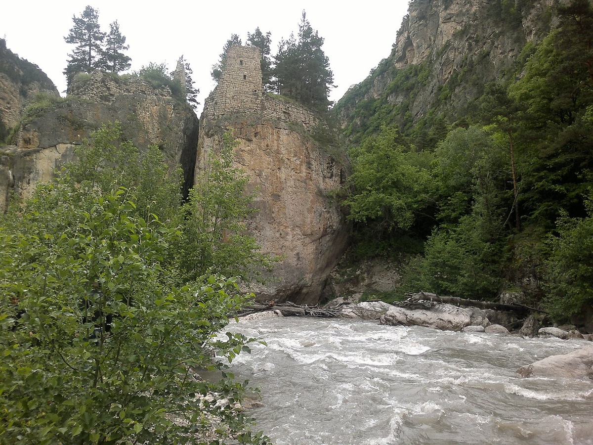 Башенный комплекс «Гаьги Гlалаш» у Таргимской котловины, Ингушетия. Автор: Халид Гаги. Лицензия: CC BY-SA 4.0.