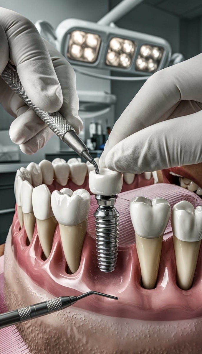 Имплантат с коронкой