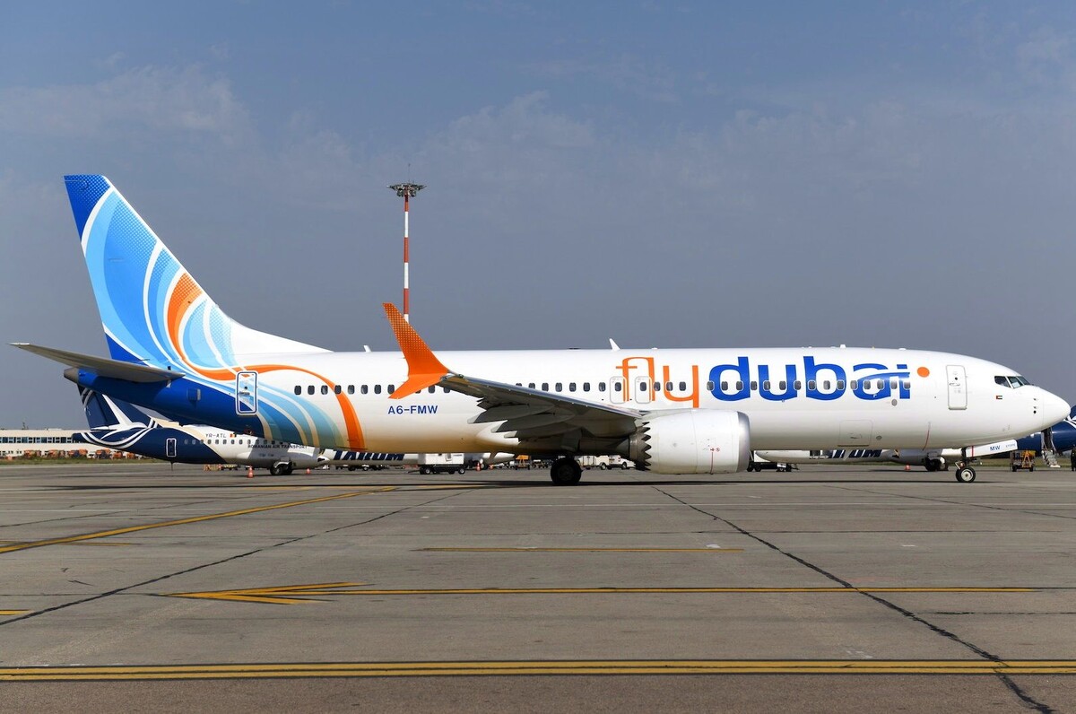Самолёта авиакомпании Fly Dubai.