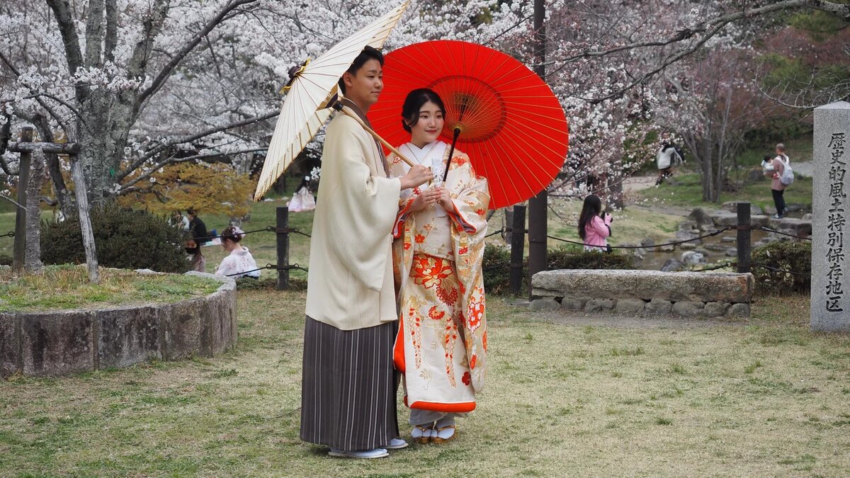 В парке Маруяма, Киото