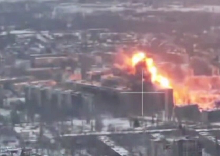    Удар по позициям ВСУ в Константиновке. Фото: кадр видео