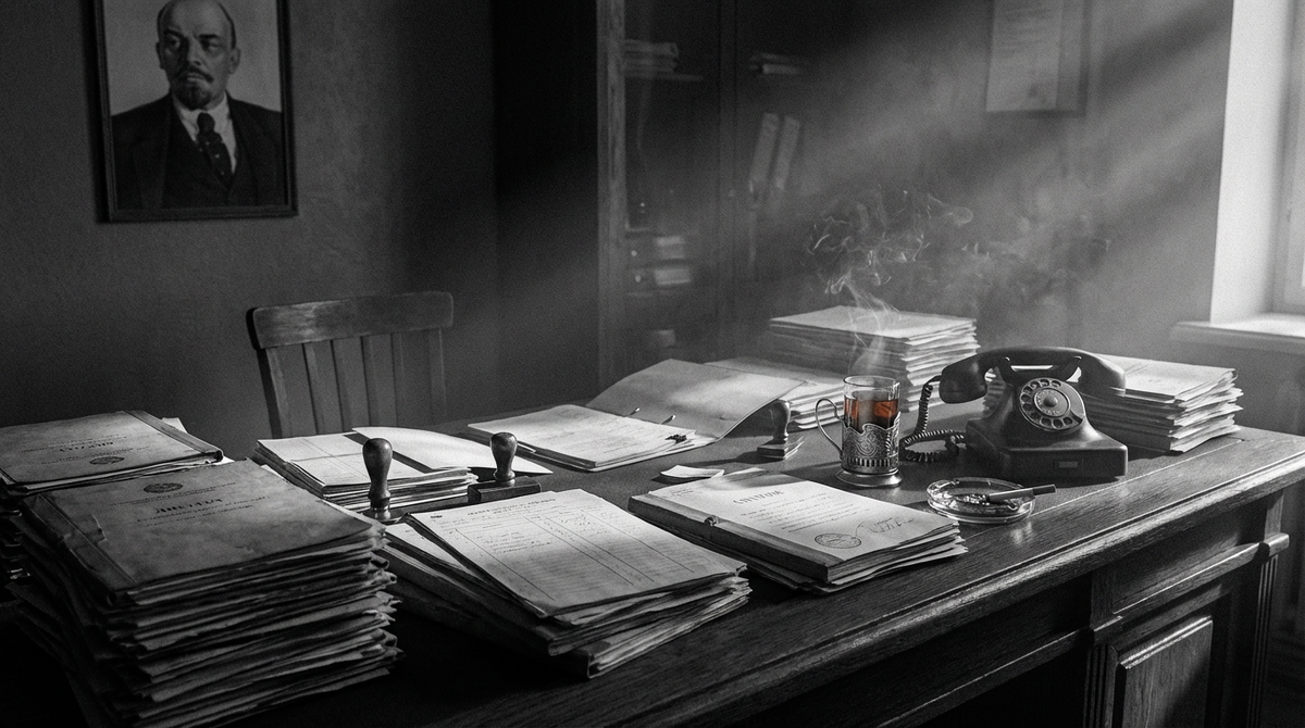  Рабочий стол партийного чиновника 20-х годов с документами