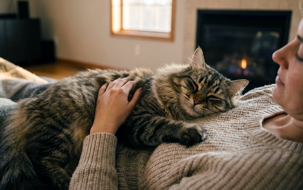 Кто в доме настоящий охранник: 9 неочевидных признаков того, что кошка защищает владельца / Изображение: AlphaPet