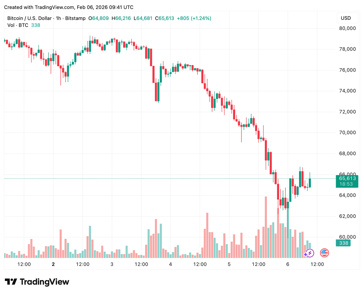    Часовой график курса Биткоина
