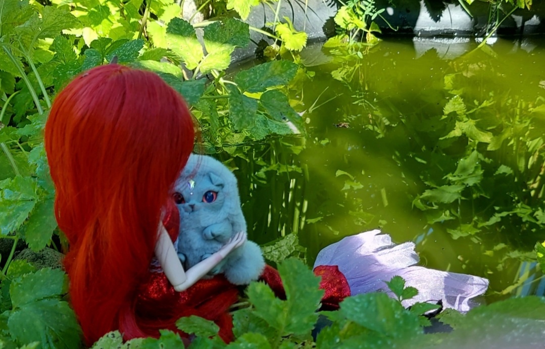 Русалочка и котенок. Фото автора канала