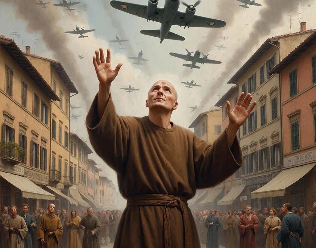 Падре Пио (Pio da Pietrelcina), настоящее имя которого Франческо Форджоне, родился 25 мая 1887 года в итальянской коммуне Пьетрельчина и скончался 23 сентября 1968 года в Сан-Джованни-Ротондо. Он был членом ордена капуцинов и известным католическим священником, ставшим объектом поклонения за многочисленные чудеса и мистические явления, происходившие в его присутствии