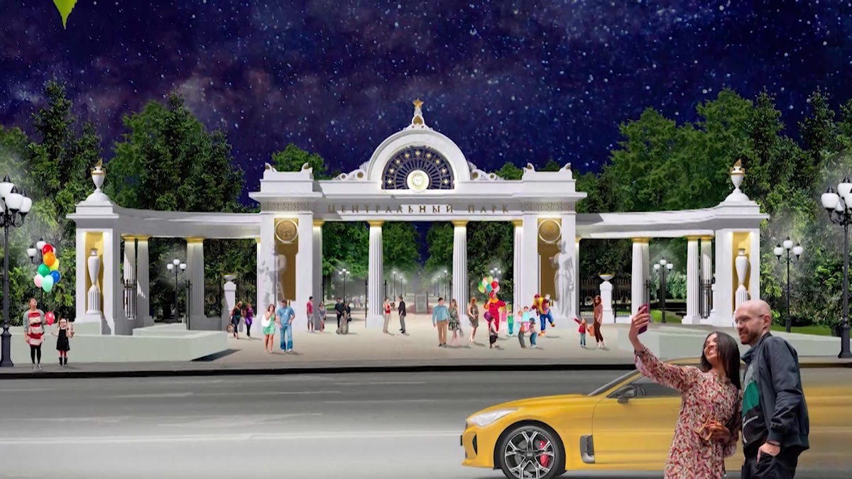    Фонтан из башкирского гранита, кедровая роща и парадный вход: парк Ленина в Уфе готов на 50%