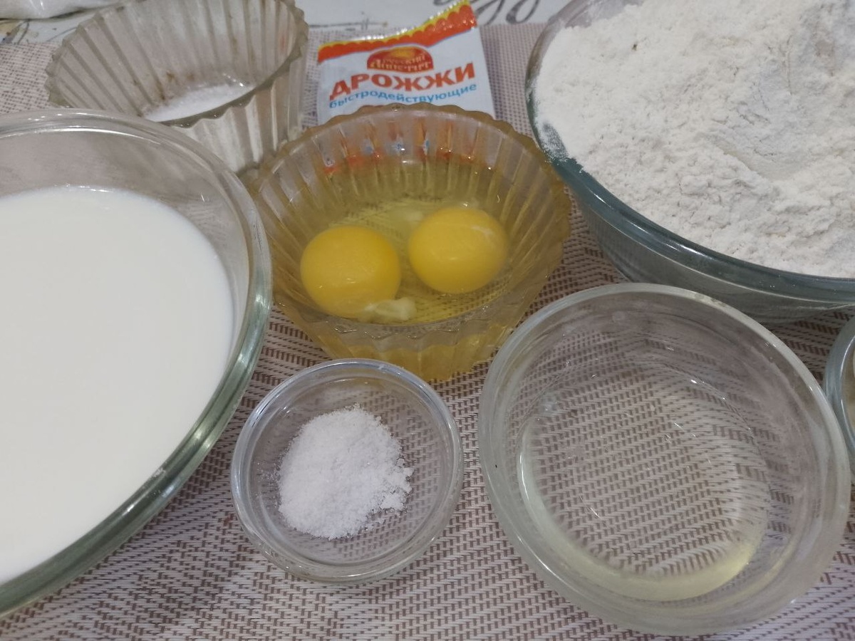 Ингредиенты для приготовления теста
