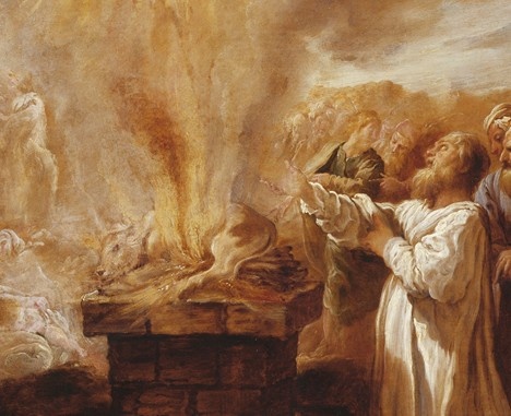 Бог принимает жертву Илии Фото из открытого доступа