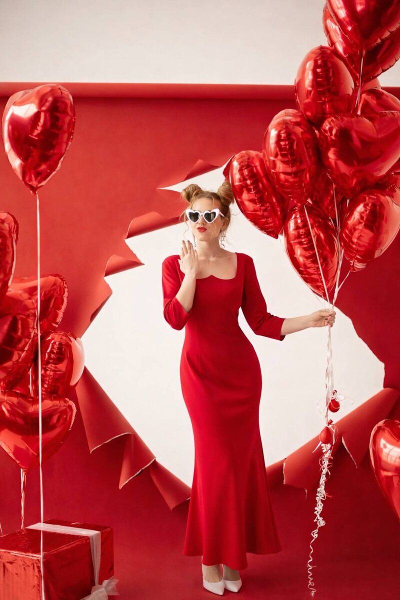 Платье «LOVE» red