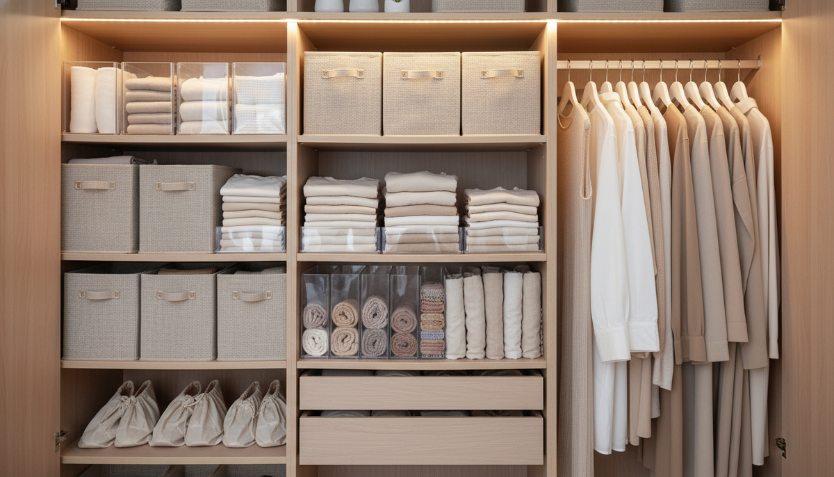 Правильная организация пространства в шкафу позволяет видеть все вещи сразу, а не копаться в поисках любимой футболки.