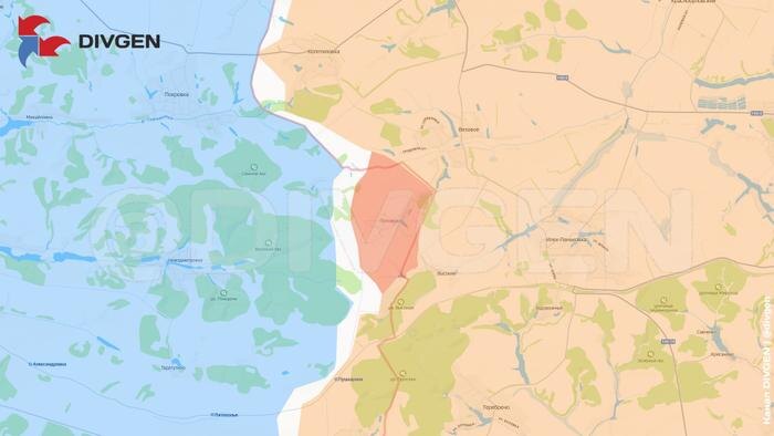 Карта СВО на 7 февраля 2026 года. Армия России освободила сумскую Поповку. Фото © Telegram / divgen