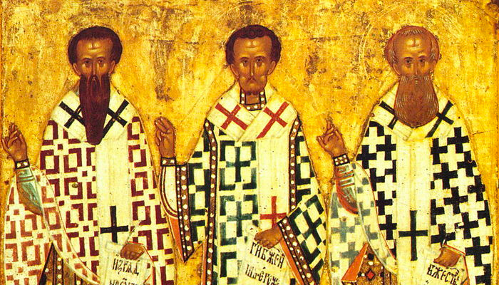    ВАСИЛИЙ ВЕЛИКИЙ, ИОАНН ЗЛАТОУСТ И ГРИГОРИЙ БОГОСЛОВ. ФОТО: WWW.PRAVOSLAVIE.RU