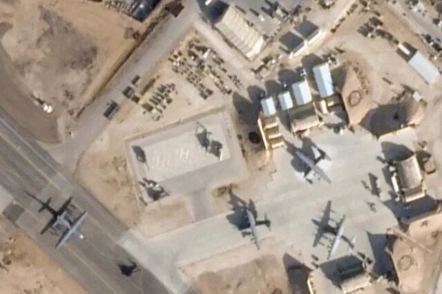    Фото: Скриншот/ Planet Labs / The Sun: Скопление ВВС США близ Ирана