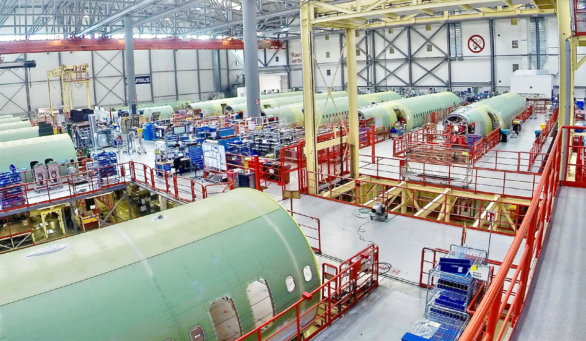 Завод Airbus в Гамбурге. 