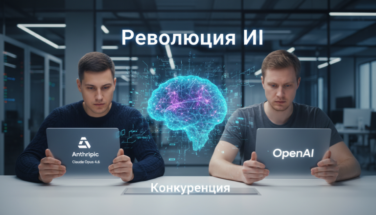    Антропик запустил Claude Opus 4.6, бросив вызов OpenAI. Революция ИИ: новый прорыв, конкуренция, генеративный искусственный интеллект, технологическая война
