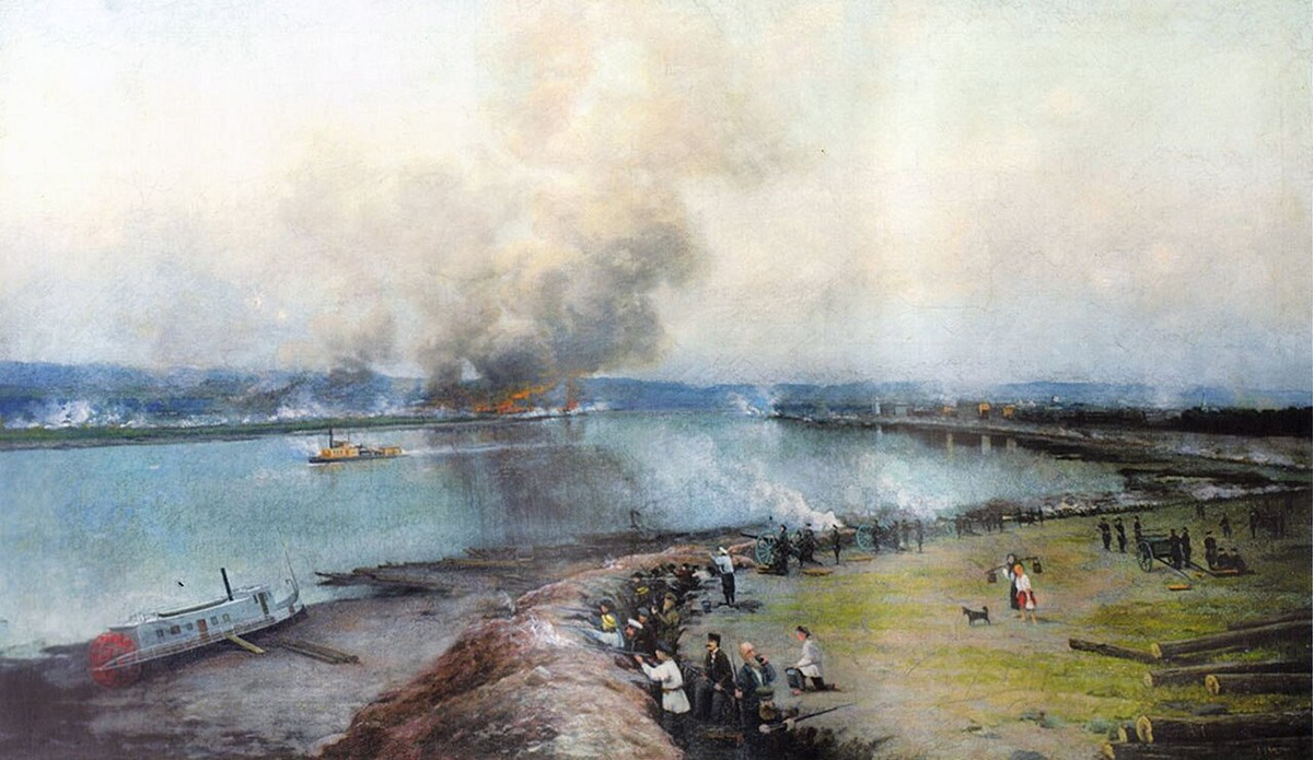 Оборона Благовещенска в 1900, картина