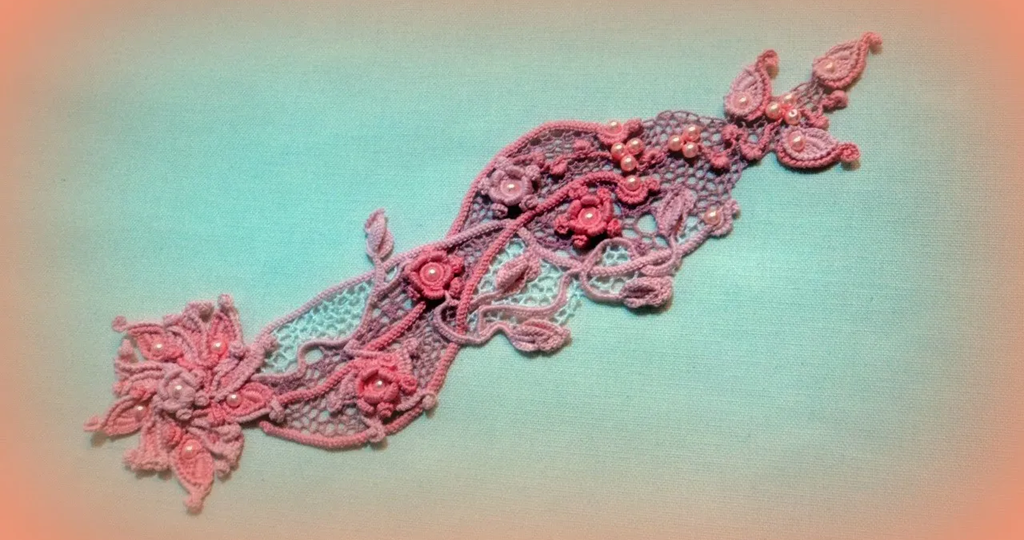 ✨ Демонстрация Кружевной Вставки «Розовый Кристалл» ✨