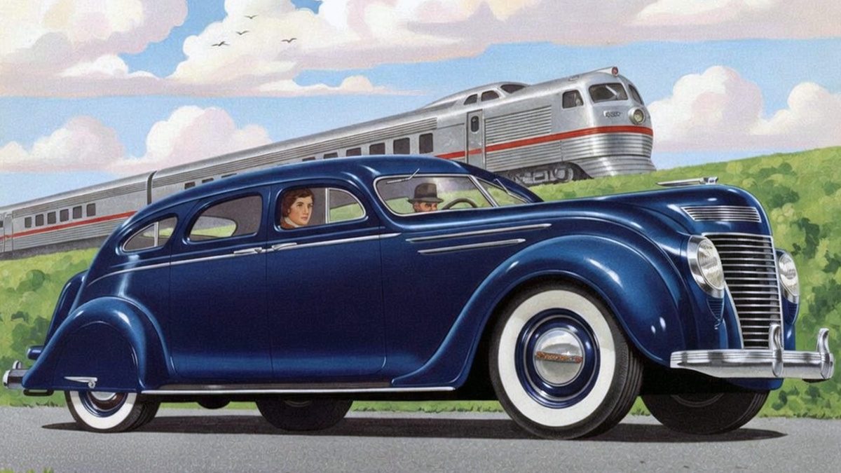 Рекламный плакат Chrysler Airflow