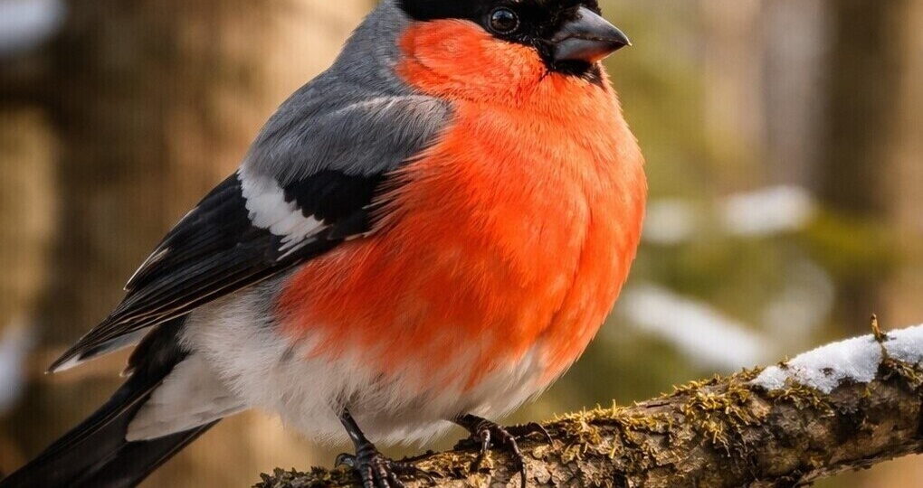 Спасённый лесничим снегирь теперь помогает патрулировать лес